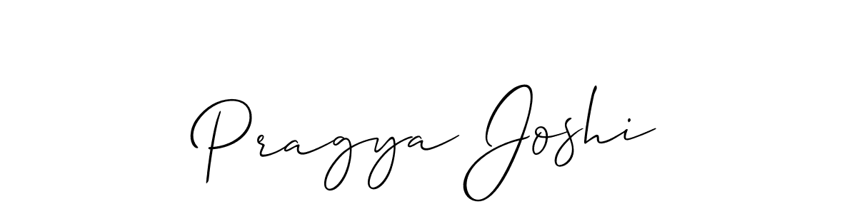 Use a signature maker to create a handwritten signature online. With this signature software, you can design (Allison_Script) your own signature for name Pragya Joshi. Pragya Joshi signature style 2 images and pictures png