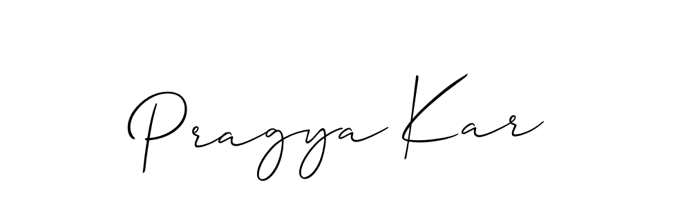 Make a beautiful signature design for name Pragya Kar. With this signature (Allison_Script) style, you can create a handwritten signature for free. Pragya Kar signature style 2 images and pictures png