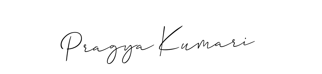 How to make Pragya Kumari name signature. Use Allison_Script style for creating short signs online. This is the latest handwritten sign. Pragya Kumari signature style 2 images and pictures png