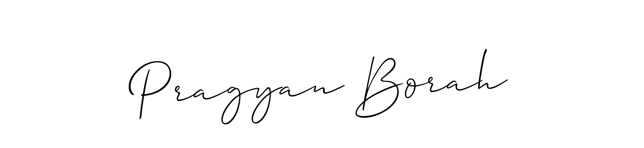 The best way (Allison_Script) to make a short signature is to pick only two or three words in your name. The name Pragyan Borah include a total of six letters. For converting this name. Pragyan Borah signature style 2 images and pictures png