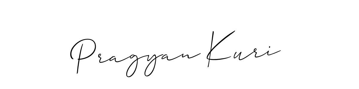 You should practise on your own different ways (Allison_Script) to write your name (Pragyan Kuri) in signature. don't let someone else do it for you. Pragyan Kuri signature style 2 images and pictures png