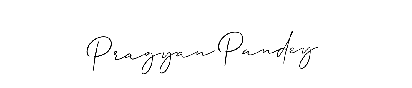 Use a signature maker to create a handwritten signature online. With this signature software, you can design (Allison_Script) your own signature for name Pragyan Pandey. Pragyan Pandey signature style 2 images and pictures png