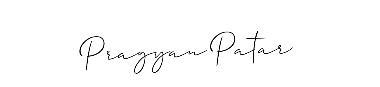 Design your own signature with our free online signature maker. With this signature software, you can create a handwritten (Allison_Script) signature for name Pragyan Patar. Pragyan Patar signature style 2 images and pictures png