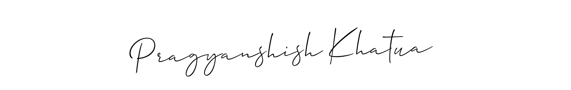 Design your own signature with our free online signature maker. With this signature software, you can create a handwritten (Allison_Script) signature for name Pragyanshish Khatua. Pragyanshish Khatua signature style 2 images and pictures png