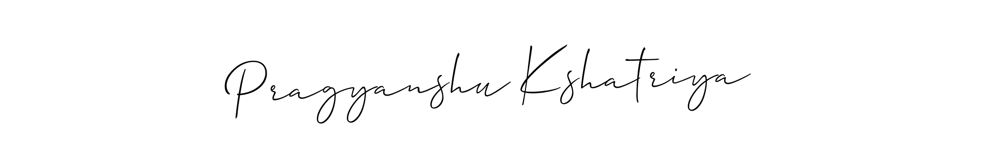 Allison_Script is a professional signature style that is perfect for those who want to add a touch of class to their signature. It is also a great choice for those who want to make their signature more unique. Get Pragyanshu Kshatriya name to fancy signature for free. Pragyanshu Kshatriya signature style 2 images and pictures png