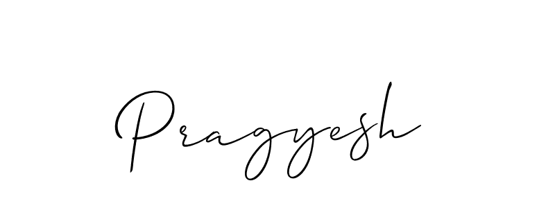 Use a signature maker to create a handwritten signature online. With this signature software, you can design (Allison_Script) your own signature for name Pragyesh. Pragyesh signature style 2 images and pictures png