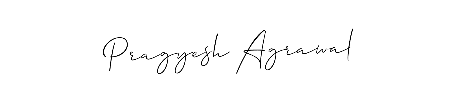 How to make Pragyesh Agrawal signature? Allison_Script is a professional autograph style. Create handwritten signature for Pragyesh Agrawal name. Pragyesh Agrawal signature style 2 images and pictures png