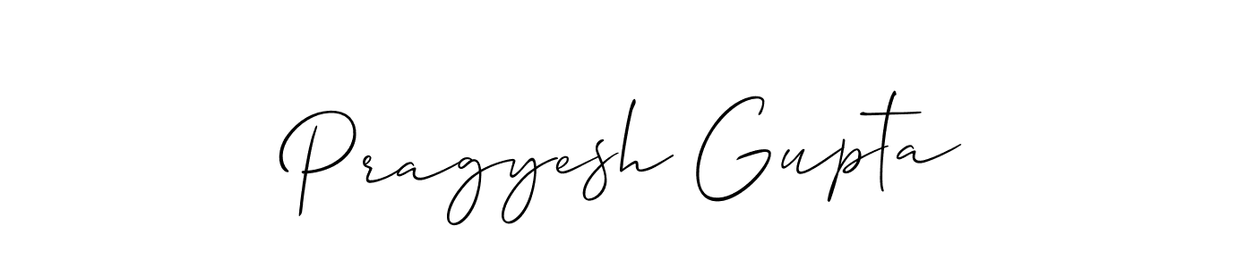 Make a short Pragyesh Gupta signature style. Manage your documents anywhere anytime using Allison_Script. Create and add eSignatures, submit forms, share and send files easily. Pragyesh Gupta signature style 2 images and pictures png