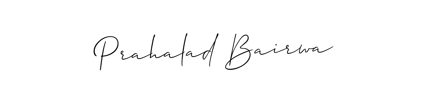 It looks lik you need a new signature style for name Prahalad Bairwa. Design unique handwritten (Allison_Script) signature with our free signature maker in just a few clicks. Prahalad Bairwa signature style 2 images and pictures png