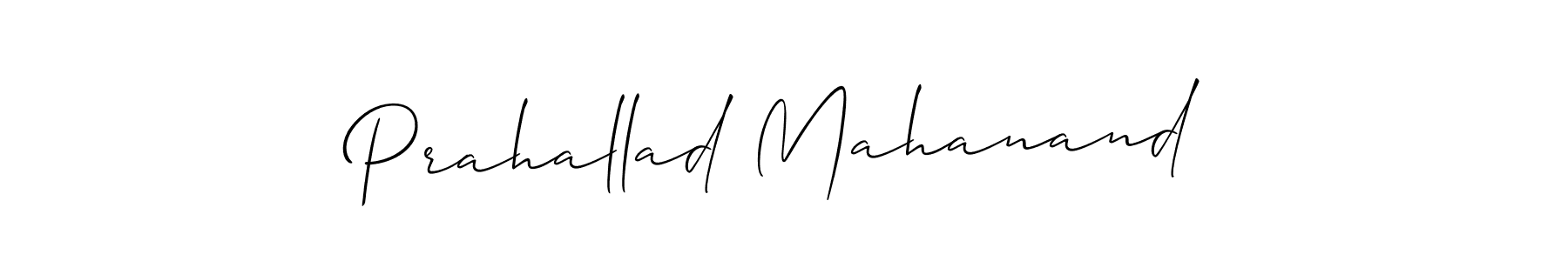 Use a signature maker to create a handwritten signature online. With this signature software, you can design (Allison_Script) your own signature for name Prahallad Mahanand. Prahallad Mahanand signature style 2 images and pictures png