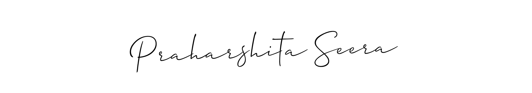 Praharshita Seera stylish signature style. Best Handwritten Sign (Allison_Script) for my name. Handwritten Signature Collection Ideas for my name Praharshita Seera. Praharshita Seera signature style 2 images and pictures png