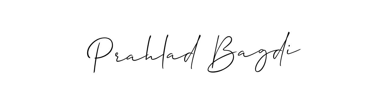 Also we have Prahlad Bagdi name is the best signature style. Create professional handwritten signature collection using Allison_Script autograph style. Prahlad Bagdi signature style 2 images and pictures png