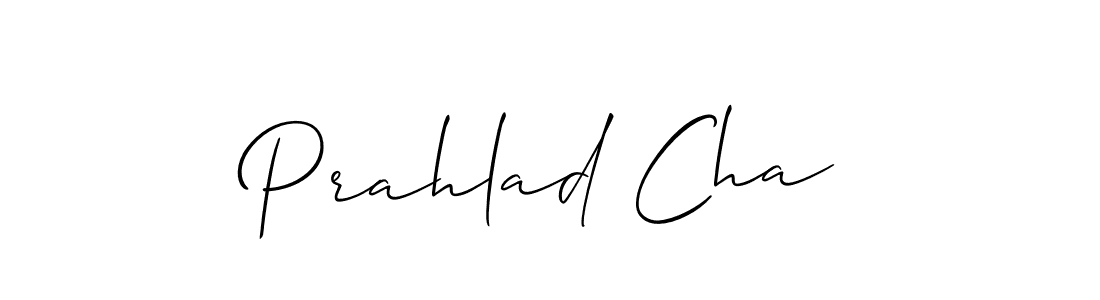 How to make Prahlad Cha signature? Allison_Script is a professional autograph style. Create handwritten signature for Prahlad Cha name. Prahlad Cha signature style 2 images and pictures png