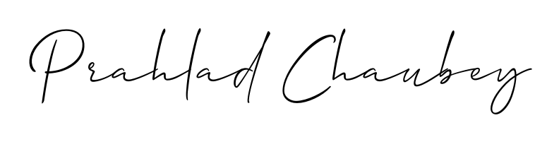 The Allison_Script handwriting style adds charm and authenticity to name Prahlad Chaubey. A wonderful choice for personal thank-you notes. Prahlad Chaubey signature style 2 images and pictures png