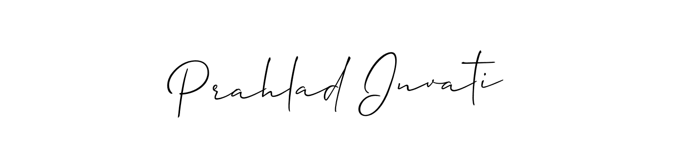 How to make Prahlad Invati name signature. Use Allison_Script style for creating short signs online. This is the latest handwritten sign. Prahlad Invati signature style 2 images and pictures png