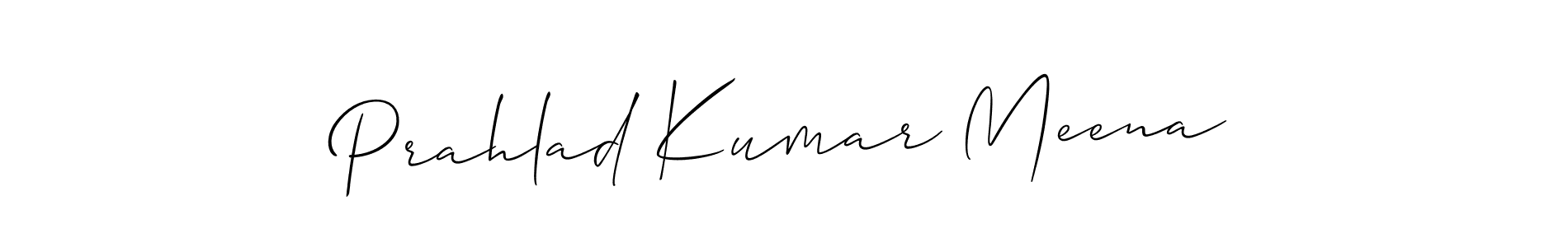 Use a signature maker to create a handwritten signature online. With this signature software, you can design (Allison_Script) your own signature for name Prahlad Kumar Meena. Prahlad Kumar Meena signature style 2 images and pictures png
