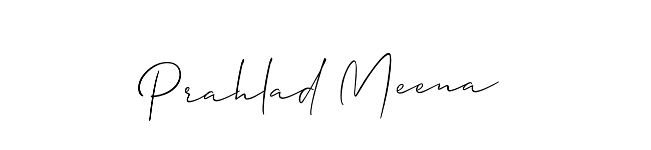 How to make Prahlad Meena signature? Allison_Script is a professional autograph style. Create handwritten signature for Prahlad Meena name. Prahlad Meena signature style 2 images and pictures png