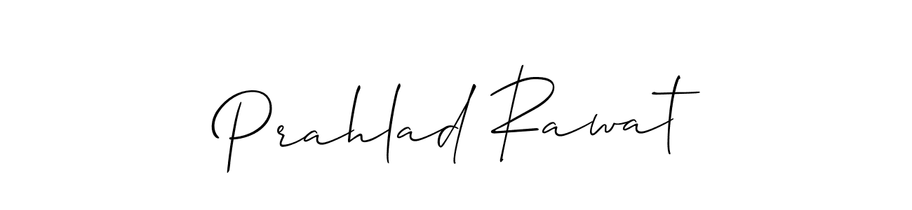 Allison_Script is a professional signature style that is perfect for those who want to add a touch of class to their signature. It is also a great choice for those who want to make their signature more unique. Get Prahlad Rawat name to fancy signature for free. Prahlad Rawat signature style 2 images and pictures png