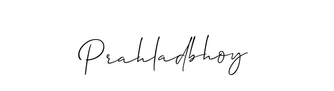 Create a beautiful signature design for name Prahladbhoy. With this signature (Allison_Script) fonts, you can make a handwritten signature for free. Prahladbhoy signature style 2 images and pictures png