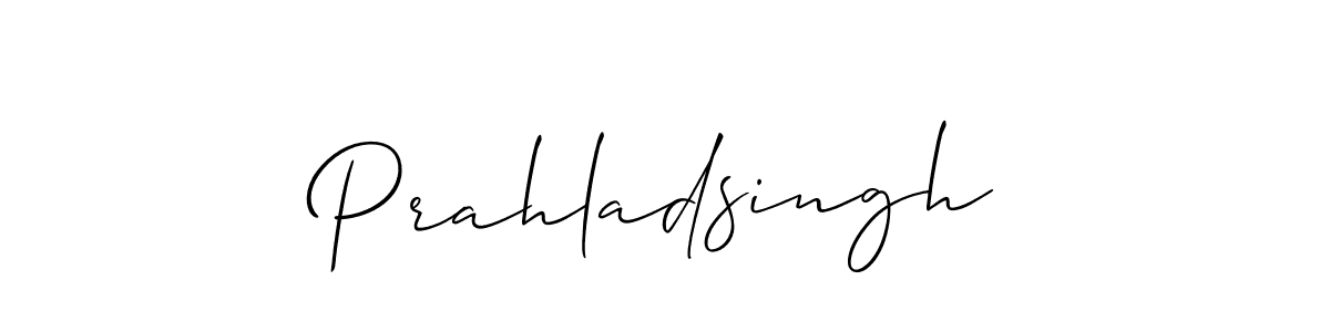 if you are searching for the best signature style for your name Prahladsingh. so please give up your signature search. here we have designed multiple signature styles  using Allison_Script. Prahladsingh signature style 2 images and pictures png