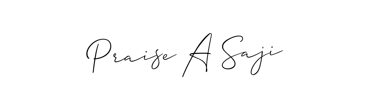 Allison_Script is a professional signature style that is perfect for those who want to add a touch of class to their signature. It is also a great choice for those who want to make their signature more unique. Get Praise A Saji name to fancy signature for free. Praise A Saji signature style 2 images and pictures png