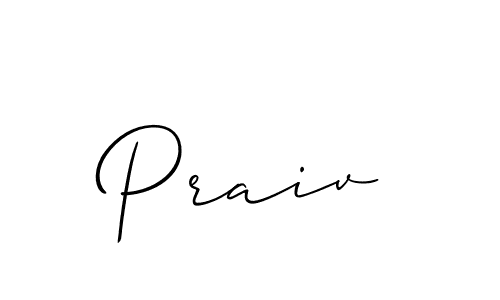 How to make Praiv signature? Allison_Script is a professional autograph style. Create handwritten signature for Praiv name. Praiv signature style 2 images and pictures png