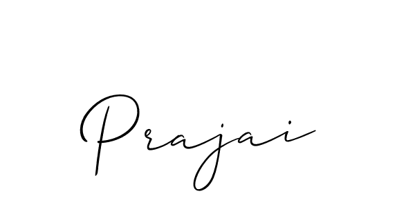 Design your own signature with our free online signature maker. With this signature software, you can create a handwritten (Allison_Script) signature for name Prajai. Prajai signature style 2 images and pictures png