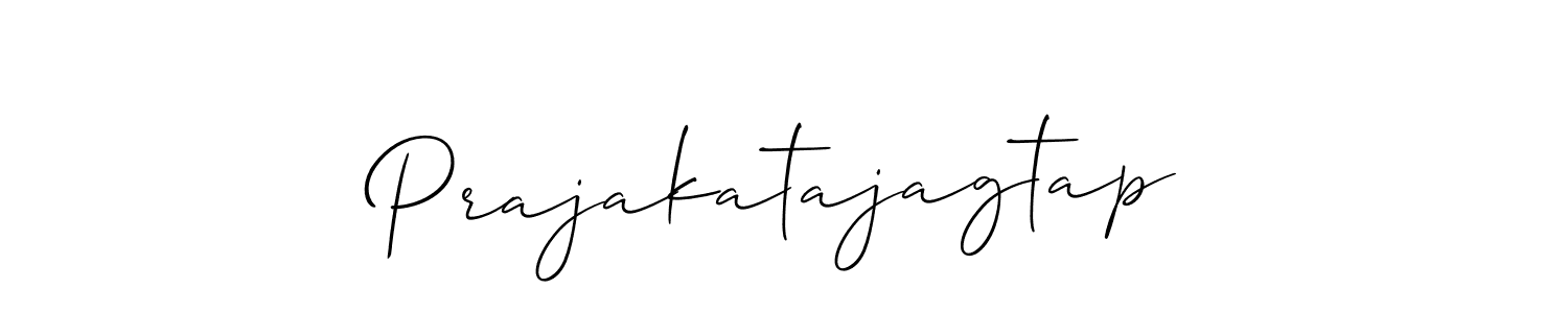 Also we have Prajakatajagtap name is the best signature style. Create professional handwritten signature collection using Allison_Script autograph style. Prajakatajagtap signature style 2 images and pictures png