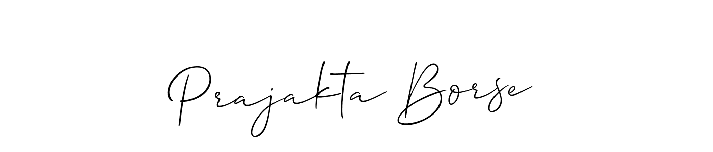 You should practise on your own different ways (Allison_Script) to write your name (Prajakta Borse) in signature. don't let someone else do it for you. Prajakta Borse signature style 2 images and pictures png