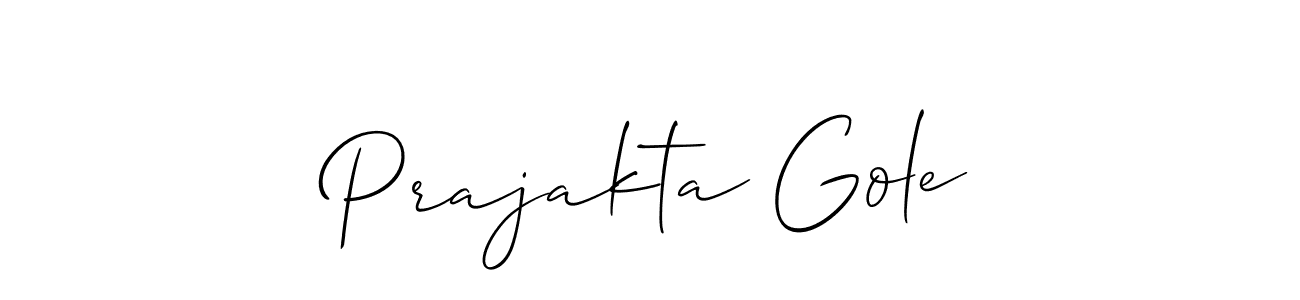 Design your own signature with our free online signature maker. With this signature software, you can create a handwritten (Allison_Script) signature for name Prajakta Gole. Prajakta Gole signature style 2 images and pictures png