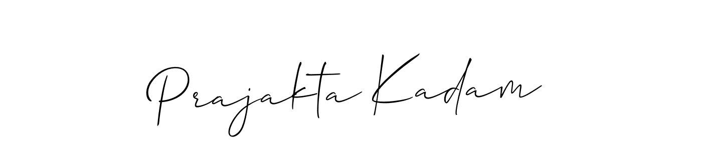 How to make Prajakta Kadam signature? Allison_Script is a professional autograph style. Create handwritten signature for Prajakta Kadam name. Prajakta Kadam signature style 2 images and pictures png