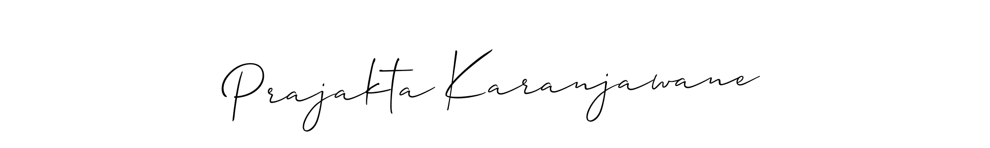 It looks lik you need a new signature style for name Prajakta Karanjawane. Design unique handwritten (Allison_Script) signature with our free signature maker in just a few clicks. Prajakta Karanjawane signature style 2 images and pictures png