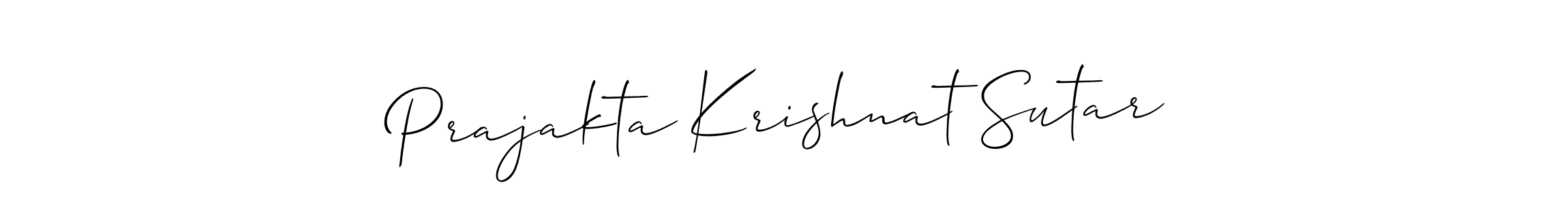 Make a beautiful signature design for name Prajakta Krishnat Sutar. Use this online signature maker to create a handwritten signature for free. Prajakta Krishnat Sutar signature style 2 images and pictures png