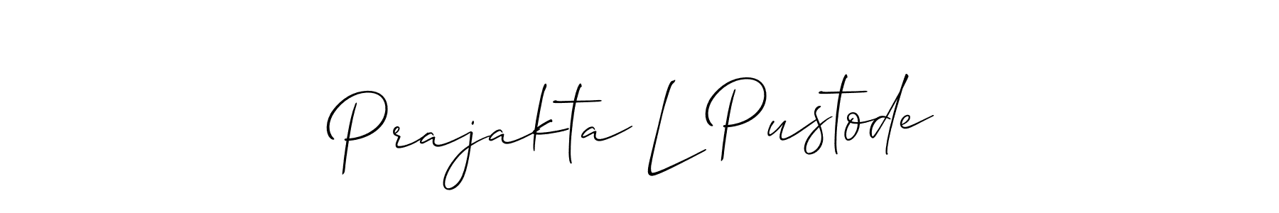 Design your own signature with our free online signature maker. With this signature software, you can create a handwritten (Allison_Script) signature for name Prajakta L Pustode. Prajakta L Pustode signature style 2 images and pictures png