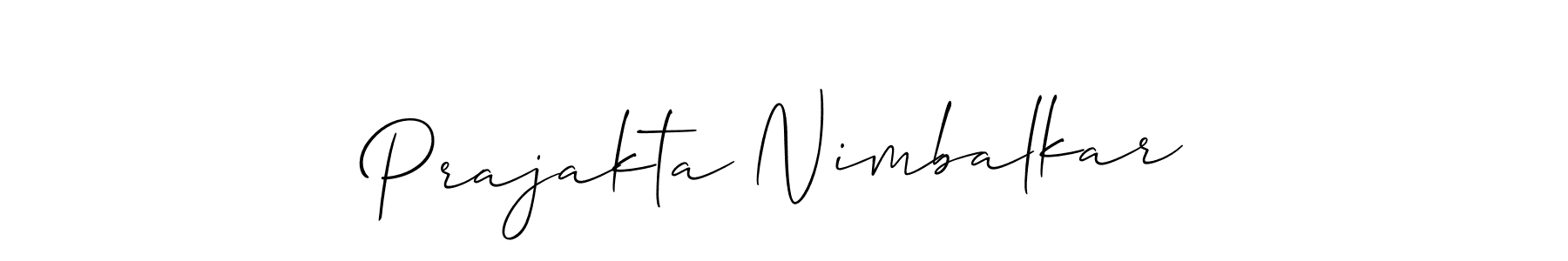 Prajakta Nimbalkar stylish signature style. Best Handwritten Sign (Allison_Script) for my name. Handwritten Signature Collection Ideas for my name Prajakta Nimbalkar. Prajakta Nimbalkar signature style 2 images and pictures png