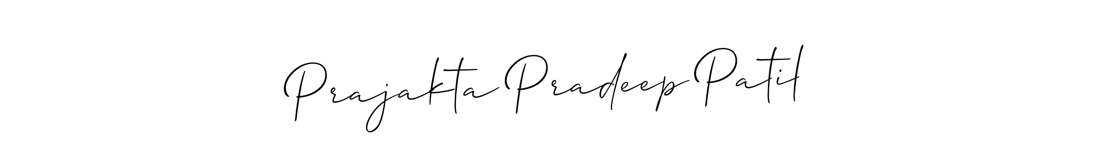 Allison_Script is a professional signature style that is perfect for those who want to add a touch of class to their signature. It is also a great choice for those who want to make their signature more unique. Get Prajakta Pradeep Patil name to fancy signature for free. Prajakta Pradeep Patil signature style 2 images and pictures png