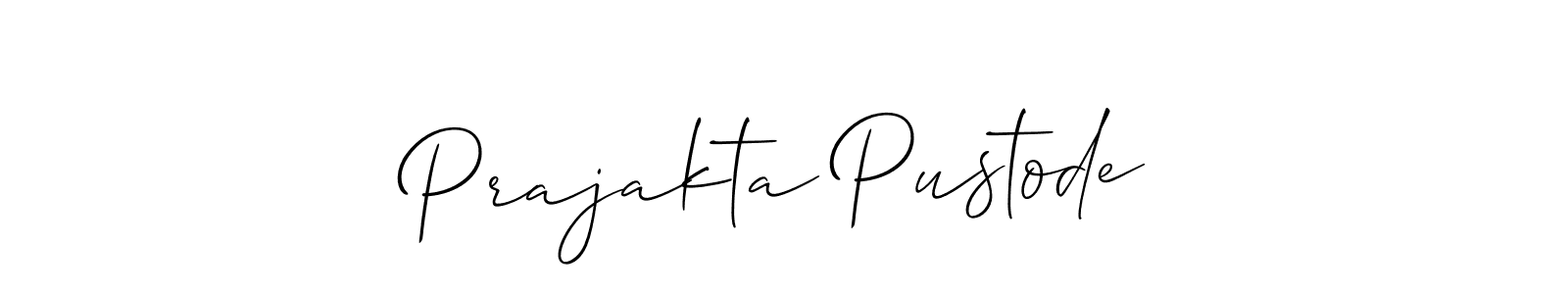 Also You can easily find your signature by using the search form. We will create Prajakta Pustode name handwritten signature images for you free of cost using Allison_Script sign style. Prajakta Pustode signature style 2 images and pictures png