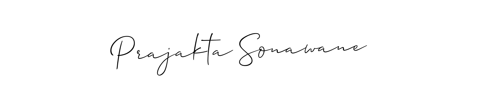 The best way (Allison_Script) to make a short signature is to pick only two or three words in your name. The name Prajakta Sonawane include a total of six letters. For converting this name. Prajakta Sonawane signature style 2 images and pictures png