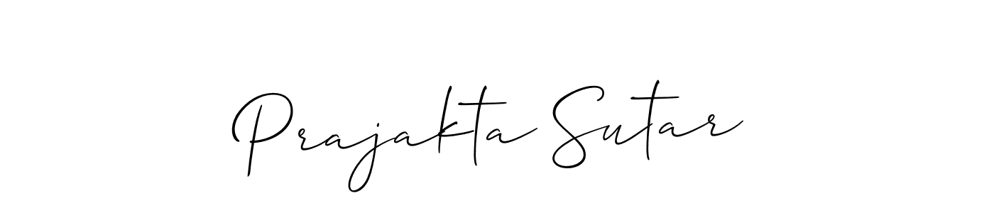 You should practise on your own different ways (Allison_Script) to write your name (Prajakta Sutar) in signature. don't let someone else do it for you. Prajakta Sutar signature style 2 images and pictures png