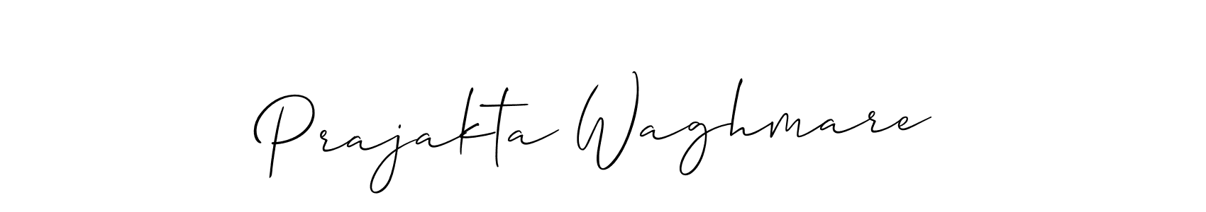 How to make Prajakta Waghmare name signature. Use Allison_Script style for creating short signs online. This is the latest handwritten sign. Prajakta Waghmare signature style 2 images and pictures png