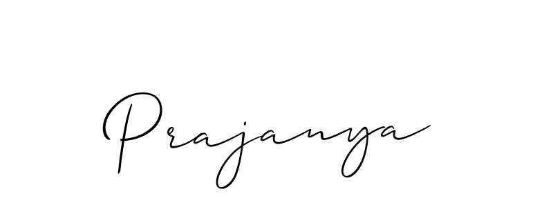Make a beautiful signature design for name Prajanya. With this signature (Allison_Script) style, you can create a handwritten signature for free. Prajanya signature style 2 images and pictures png