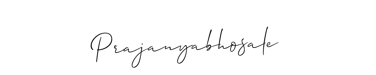 Allison_Script is a professional signature style that is perfect for those who want to add a touch of class to their signature. It is also a great choice for those who want to make their signature more unique. Get Prajanyabhosale name to fancy signature for free. Prajanyabhosale signature style 2 images and pictures png