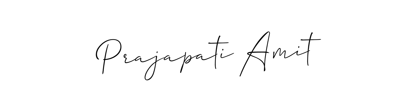 How to make Prajapati Amit name signature. Use Allison_Script style for creating short signs online. This is the latest handwritten sign. Prajapati Amit signature style 2 images and pictures png