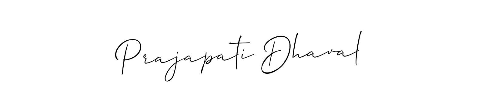 You should practise on your own different ways (Allison_Script) to write your name (Prajapati Dhaval) in signature. don't let someone else do it for you. Prajapati Dhaval signature style 2 images and pictures png