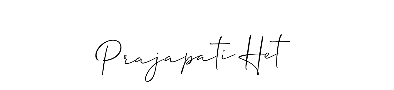 Make a beautiful signature design for name Prajapati Het. With this signature (Allison_Script) style, you can create a handwritten signature for free. Prajapati Het signature style 2 images and pictures png