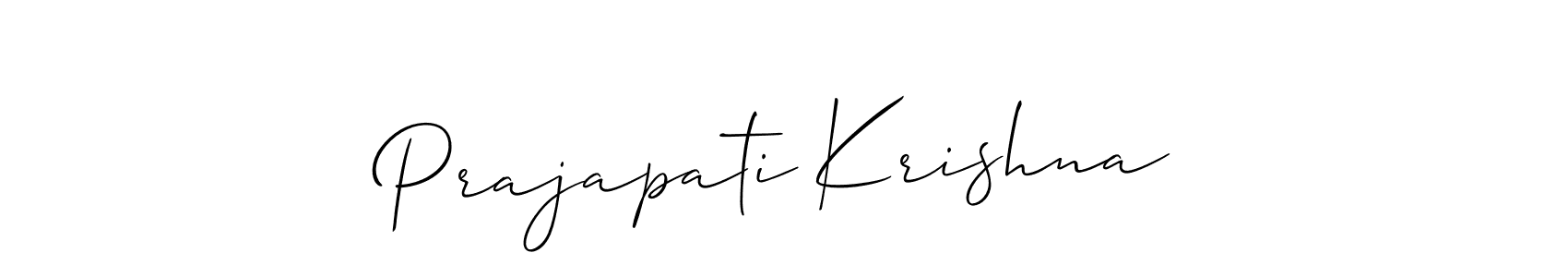 How to make Prajapati Krishna signature? Allison_Script is a professional autograph style. Create handwritten signature for Prajapati Krishna name. Prajapati Krishna signature style 2 images and pictures png