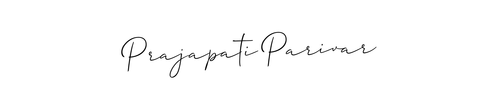 How to Draw Prajapati Parivar signature style? Allison_Script is a latest design signature styles for name Prajapati Parivar. Prajapati Parivar signature style 2 images and pictures png