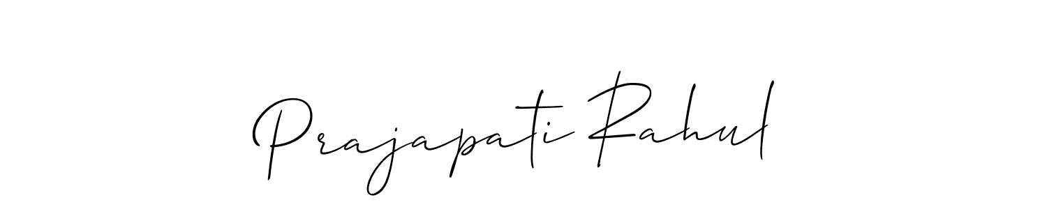 Design your own signature with our free online signature maker. With this signature software, you can create a handwritten (Allison_Script) signature for name Prajapati Rahul. Prajapati Rahul signature style 2 images and pictures png