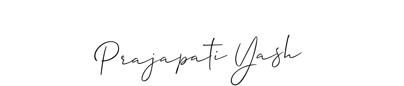 How to make Prajapati Yash signature? Allison_Script is a professional autograph style. Create handwritten signature for Prajapati Yash name. Prajapati Yash signature style 2 images and pictures png