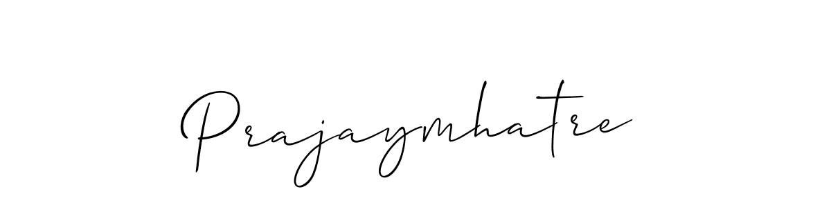 How to make Prajaymhatre name signature. Use Allison_Script style for creating short signs online. This is the latest handwritten sign. Prajaymhatre signature style 2 images and pictures png